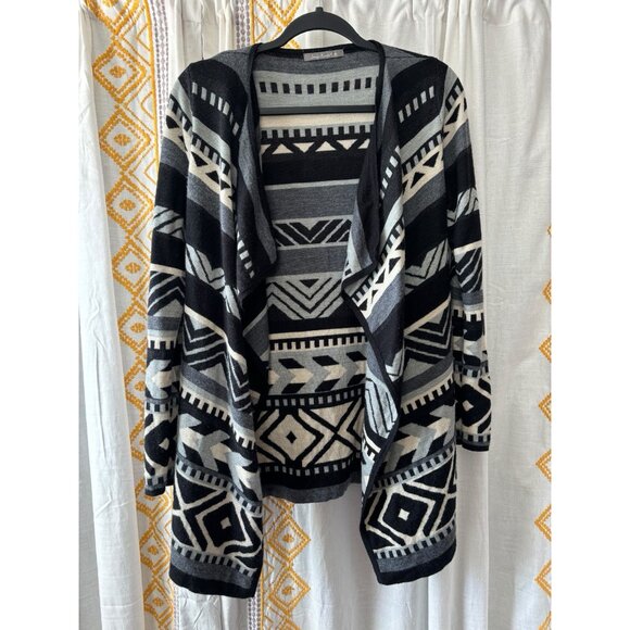 Smartwool Camp House Wrap Cardigan (Sz M) Southwestern Print Merino Wool Blend - Picture 2 of 8